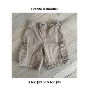 Sonoma Boys Khaki Lightweight Textured Cotton Cargo Shorts Size 6